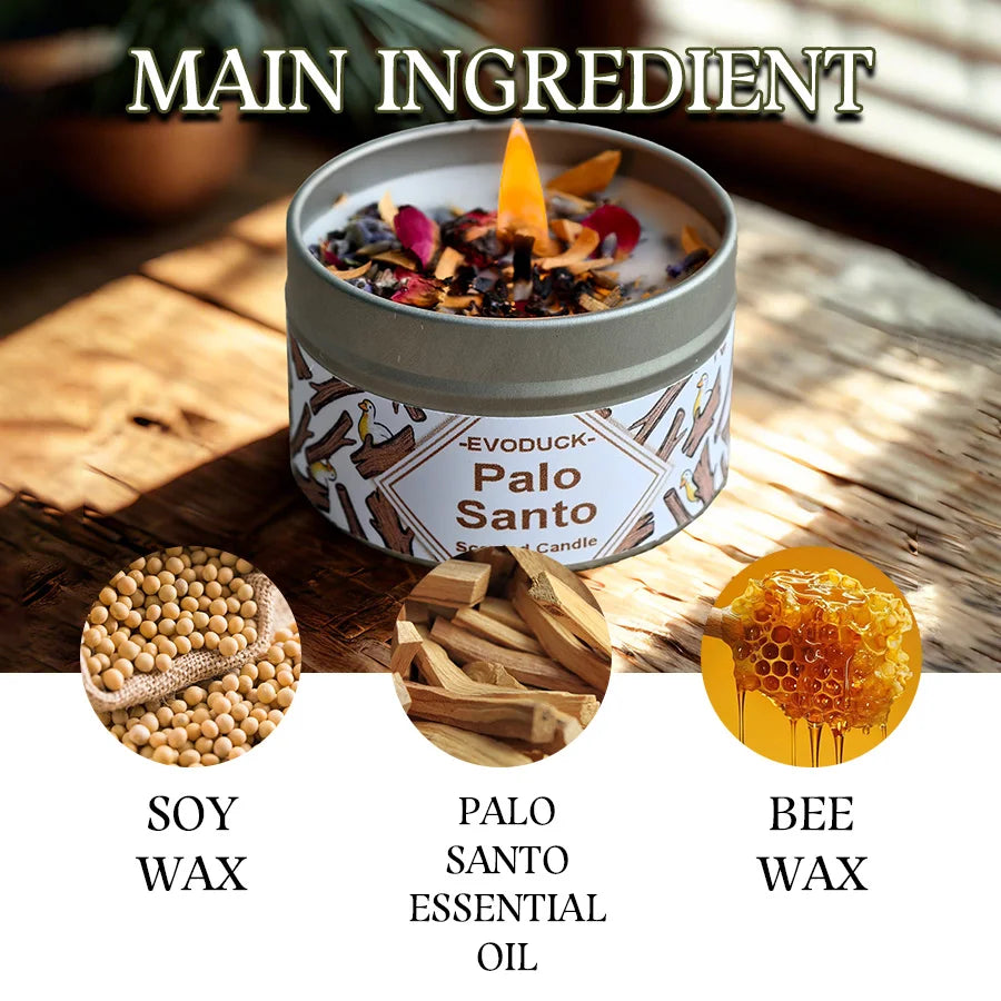 Scented Candles 3oz Palo Santo Manifestation Energy Boosting Christmas Home Decoration Candle Holders Gift