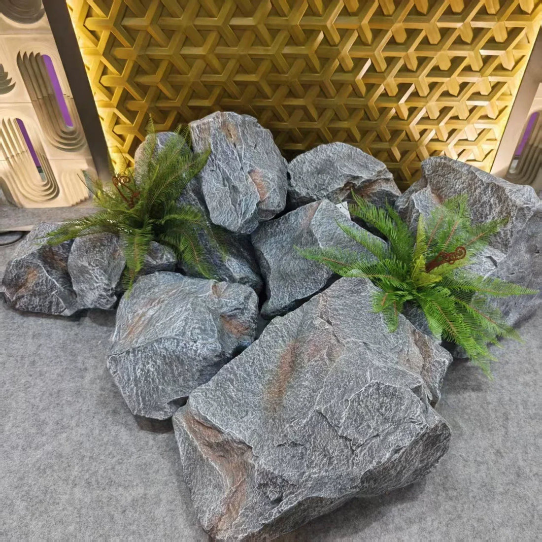 Irregular Landscape Rock Yard Ornament Grey Highly Simulation Rock for Landscaping Projects Artificial Rock