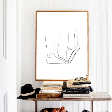Romantic Couple Love Poster Abstract Fine Line Art Prints Minimalist Wall Art Picture Canvas Painting Scandinavian Bedroom Decor