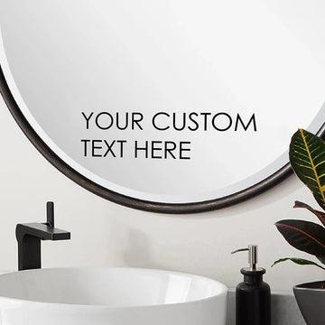 Custom Mirror Decal Personalized Affirmation Letter Vinyl Sticker Bathroom Decoration Car Window Vinyl Decals Decor