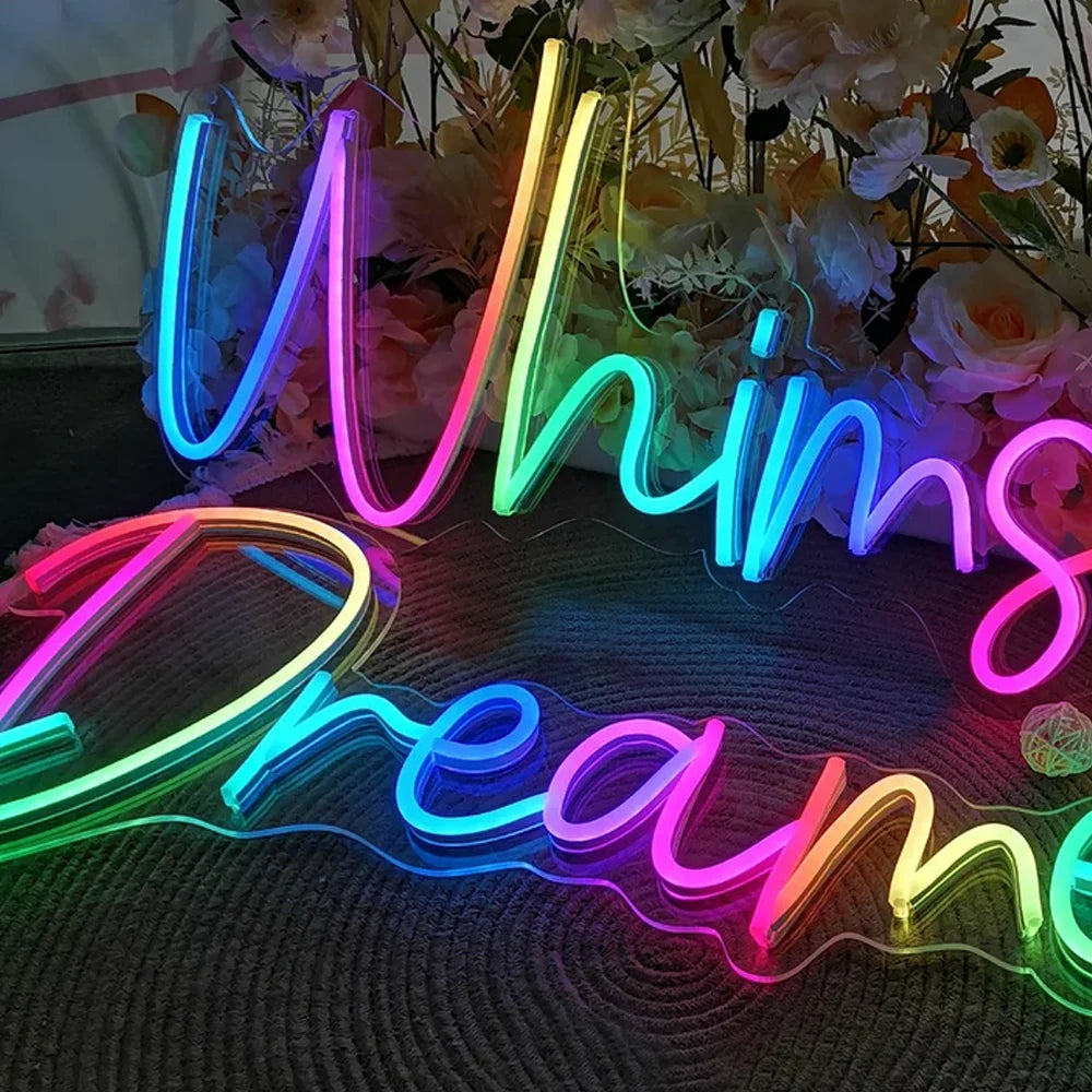 Private Custom RGB Neon Sign for Name Design Party Birthday Room Decor Bedroom Bar Shop Neon Light Led Sign Personalized Gifts