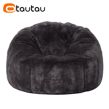 OTAUTAU Bean Bag Chair with Filler 100cm Puff Seat Couch Bed Stuffed Giant Beanbag Sofa Pouf Ottoman Lounge Furniture DD003