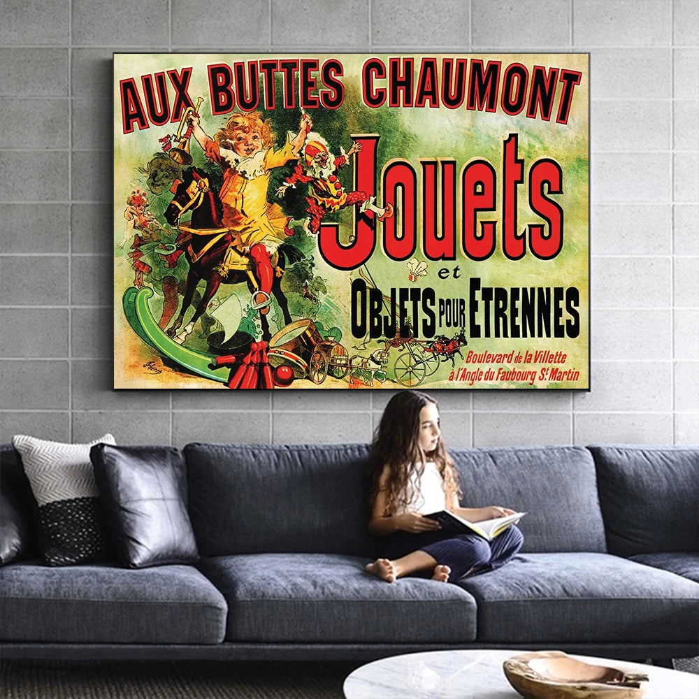 Aux Buttes Chaumont Jouets Poster Friends TV  Canvas Painting Poster and Print Wall Art Picture Cuadros for Living Room
