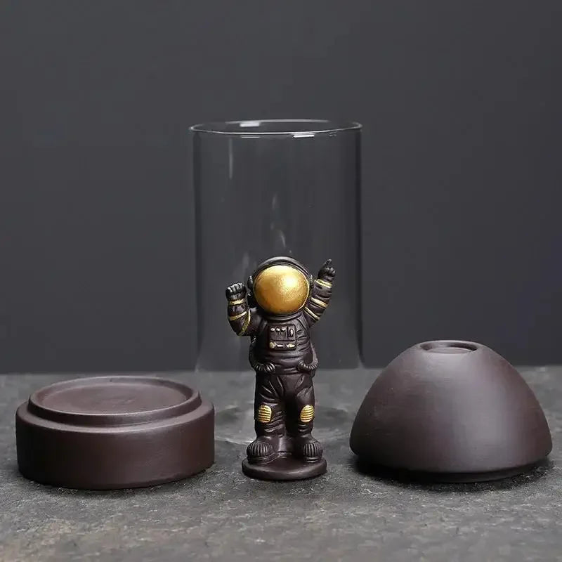 1pc,Astronaut Desktop Ornaments, Windproof Backflow Incense Burner, Incense Censer, Incense Base (Without Incense)