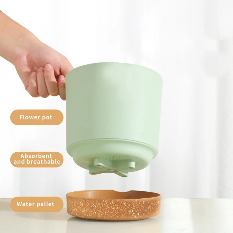 3PCS Plant Pot Planters Succulents Pots for Plants Flowerpots with Tray Thickened  Plastic Garden Pots Garden Accessories