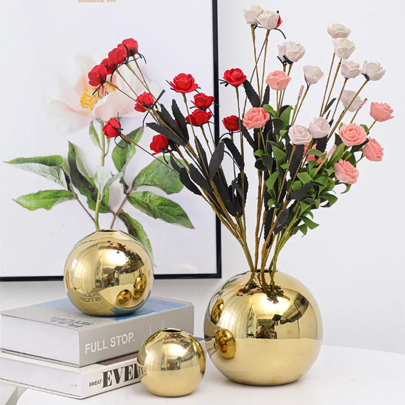 Ceramic Round Oval Vase Ornament Nordic Abstraction Indoor Decorative Home Decor Living Room Table Shelf Interior Decoration