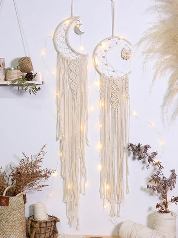 Boho Macrame Tapestry Dream Catcher Owl Home Decor Moon Ramadan Decoration Wall Hanging Nordic Baby Room Decoration Kids Nursery
