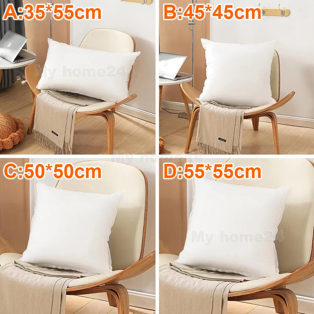 Home Cushion Inner Filling Cotton-padded Pillow Core for Sofa Car Soft Pillow Cushion Insert Cushion Core PPCotton 35/45/50/55cm
