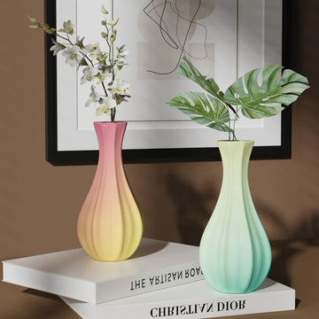 DIY Irregular Vase Silicone Mold Gypsum Resin Casting Mold Simple Style Striped Flower Vase Cement Drop Glue silicone mold