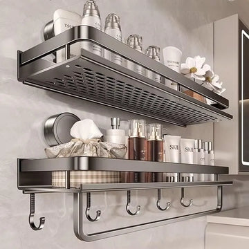 Suction cup storage rack, bathroom, non perforated artifact, toilet, washbasin, bathroom, wall mounted storage