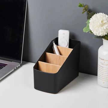 New 4 Grids Remote Controller Storage Box Cosmetic Storage Multifunction Living Room Organizer Plastic Desktop Storage Box & Bin