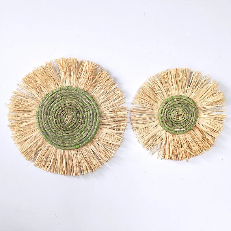 1pcs Straw Wall Decorations Wall Decorations Thatch Woven Wall Decorations Moroccan Style Decorations Bedside Hangings