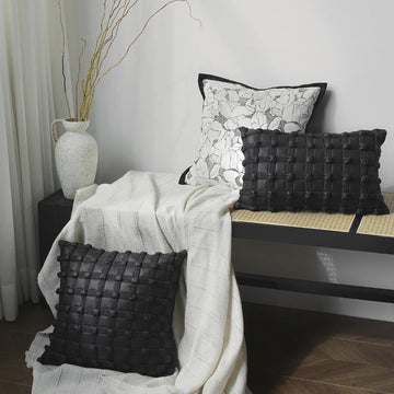 30X50/45X45CM Grid Throw Pillow Cover Flower Nordic Luxury Stamping Waist Cushion Cover Decor Home Decorative Pillowcase