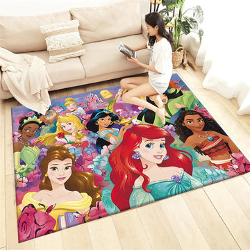 Princess HD Cartoon,Large Area Printed Carpet,Living Room Decor,Sofa,Table Rug.Picnic,Camping,Outdoors,Door,Toilet,Kitchen Mat.