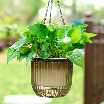 Plant Pot with Water Reservoir Hanging Self-watering Planter Self-watering Hanging Planters with Drainage Holes Stylish for Home