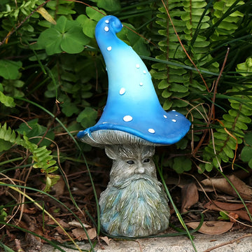 Facial Genie Mushroom Outdoor Sculpture Garden Ornament Accessories Courtyard, Lawn and Gardening