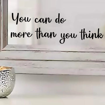 1pcs Inspirational Encouraging Quotes PVC Mirror Stickers for Bedroom Decoration Home Removable Wall Decals Living Room Decor