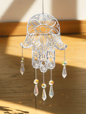 Evil Eye Hanging Garden Suncatchers Hamsa Hand Angel Wing Decor Prism Crystal Sun Catcher Indoor Window Home Decoration Gift