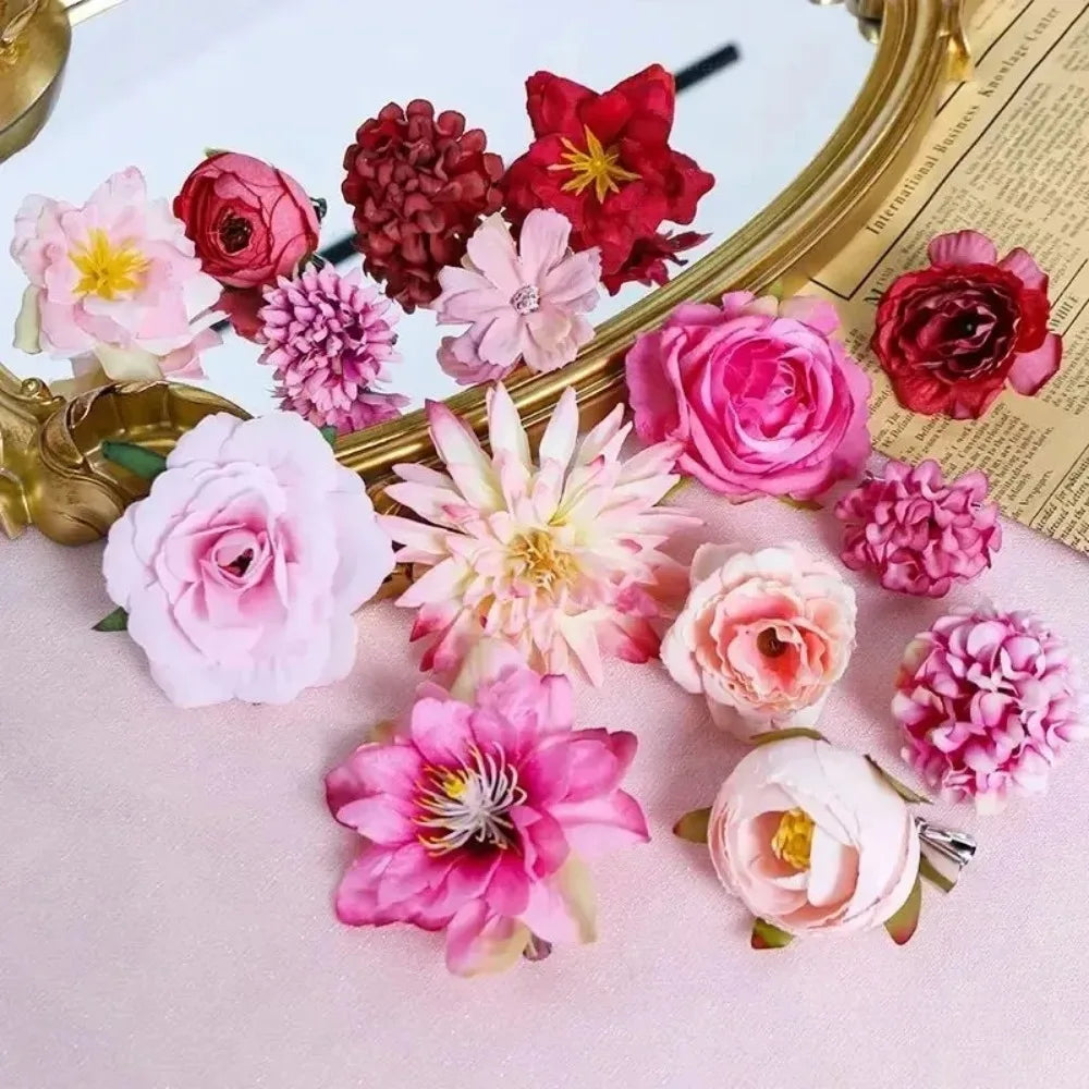 3/21Pcs Artificial Rose Flower Head Fake Flower For Home Room Decor Wedding Decoration DIY Garland Bouquet Christmas Accessories