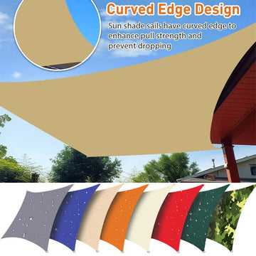 Waterproof sunshade sail shed rectangular UV blocking sunshade shed outdoor garden terrace sunshade canopy