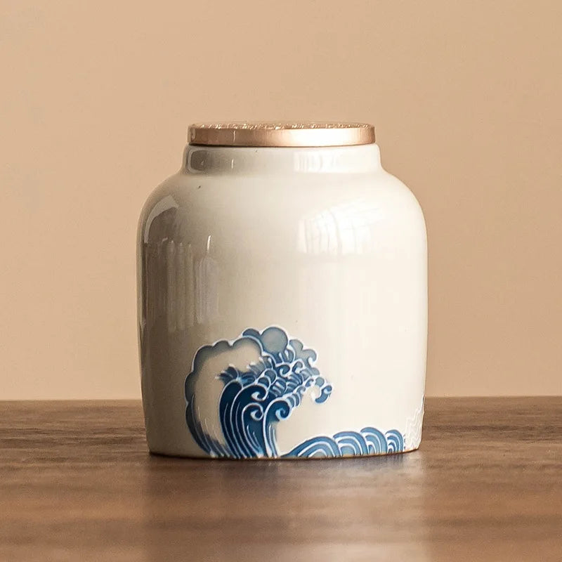 Pet & Human Ceramic Urns Set - Custom Matching Engraving, Memorial Ashes Containers Gift Package