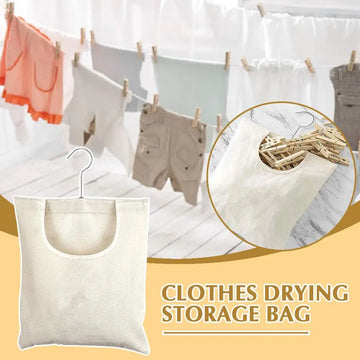 Clothes Drying Storage Bag Canvas Clothes Pin Storage Bag Clothespin Holder Bag Washable Hanging Laundry Clothes Pin Organizer