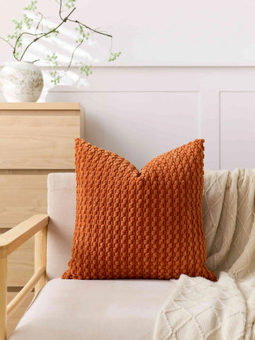 New 2025 Rust Cushion Cover Striped 45x45CM Throw Pillow Cover Corduroy Boho Pillowcase for Sofa Living Room Decor Pillow Case