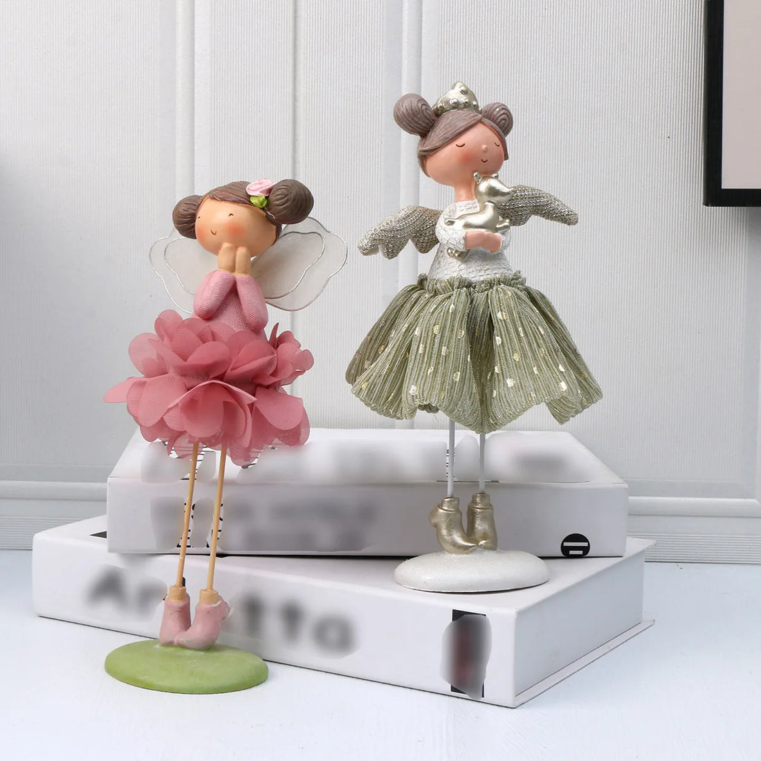 1pc Muppet Flower Fairy Little Girl Elf Angel Ornament Doll, Anime Cartoon Cloth Decorations, For Home Living Room Office Cafe