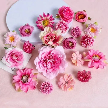 3/21Pcs Artificial Rose Flower Head Fake Flower For Home Room Decor Wedding Decoration DIY Garland Bouquet Christmas Accessories