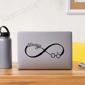 Harry Potter Cool Vinyl Art Sticker Car Window Decor, Minimalist Always Infinity Symbols Waterproof Decals For Laptop Decoration