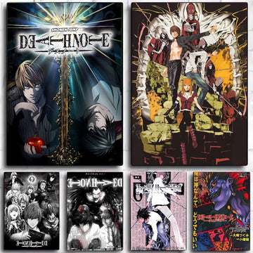 1PC Aanime Death Note Poster Self-adhesive Art Waterproof Paper Sticker Coffee House Bar Room Wall Decor