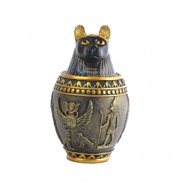 Pet Urn Pet Dog Cat Birds Ashes Urn Egypt Pharaoh Mythical Decoration Sacrifice Urn Keepsake Columbarium Pets Coffin Ashes Altar