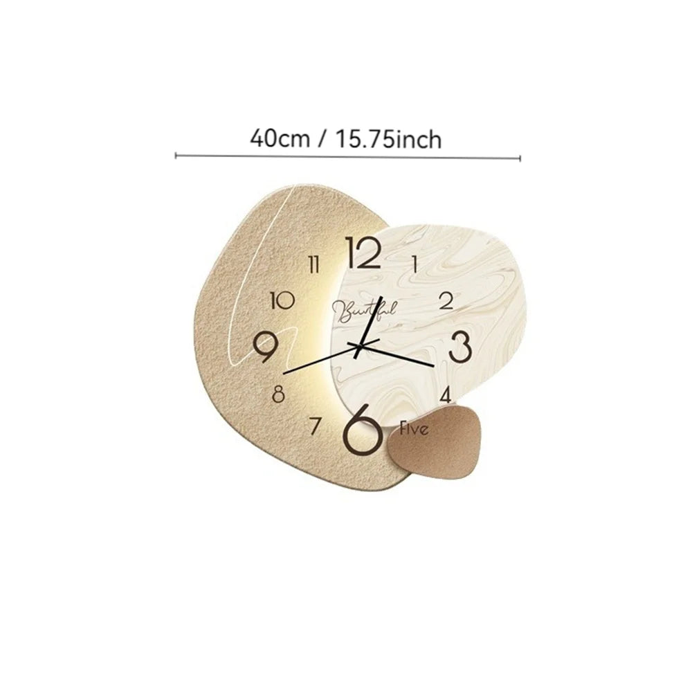 [3D imitation]Modern Clock with Light Design Clock Minimalism Wall Clocks Stylish Large Living RoomMechanism Silent Decoration