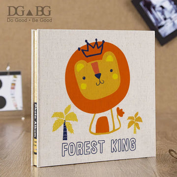 Photo Album Large Self-Adhesive Glue Free Waterproof Family Albums Linen Cover Hand Made DIY Albums Holds 4X6 5X7 6X8 8X10 Photo