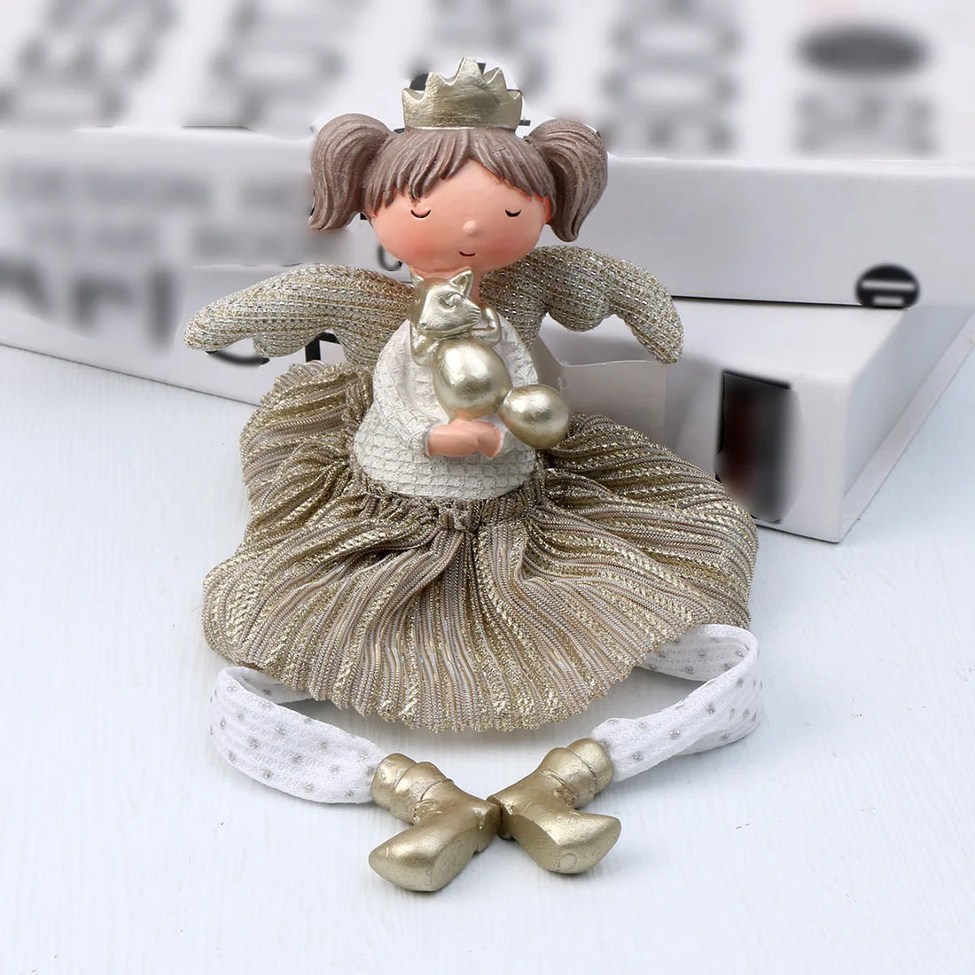 1 pc  Little Angel Elf Muppet Flower Fairy  Angel Ornament Doll,  Anime Cartoon Cloth Decorations, For Home Living Room Office