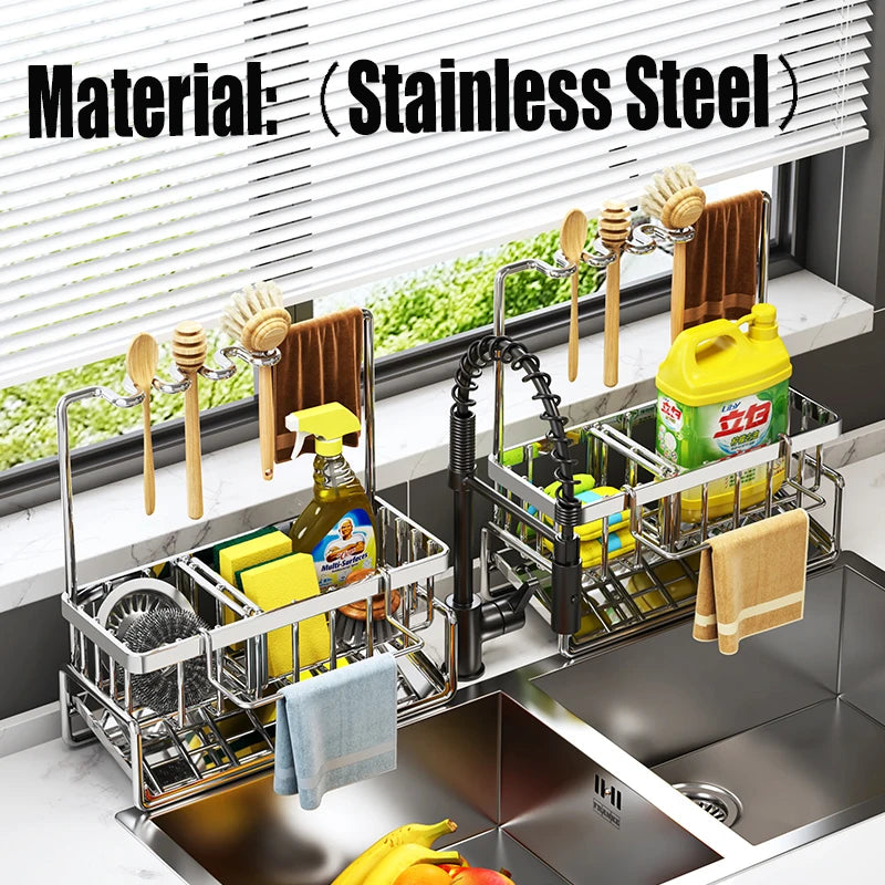 Stainless Steel Storage Shelf, Metal Kitchen Organizer Rack for Pantry, Bathroom, Office, Heavy Duty & Space Saving
