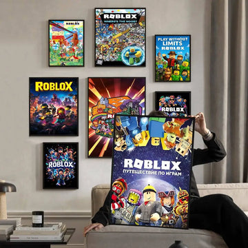 Game R-Roblox Whitepaper Poster Waterproof Paper Sticker Coffee House Bar Aesthetic Art Wall Painting