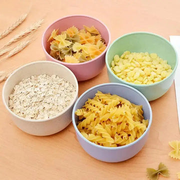 4 Pcs of Rice Bowls Creatively Thickened Food Grade Anti Drop Seasoning Bowls Household and Student Dormitory Portable Tableware