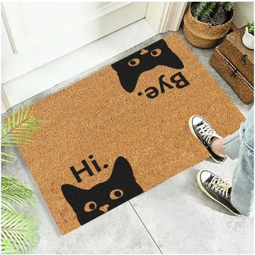Black Cat Carpet Welcome Mat Cute Cartoon Nonslip Area Doormat Soft  Carpet for Live Room Rug Bedroom Outdoor Carpet Home Decor