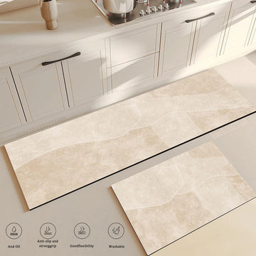 Soft Kitchen Simple Style Anti Fatigue Floor Mat  Non-Slip Absorbent Washable Carpet Long Large Bathroom Entrance Quality Rug