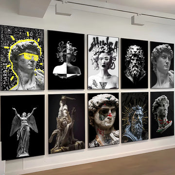 Neon Medusa Zues Thunder Poster Home Living Room Bedroom Bar Cafe Art Decor