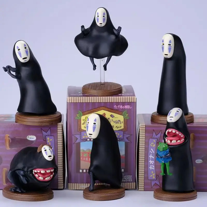 Spirited Away No Face Man Car Cafe Cake Decoration Blind Box Doll Hand Model Decoration Gift