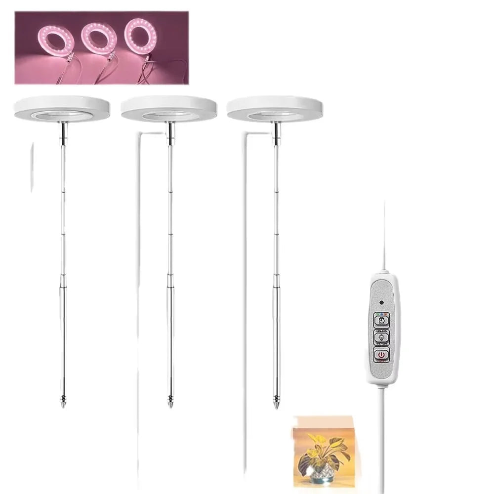 Full Spectrum Indoor Solar LED Growth Light, Four Gear Dimming, Fleshy Viridiplantae, Flower Floor Telescopic Fill Light