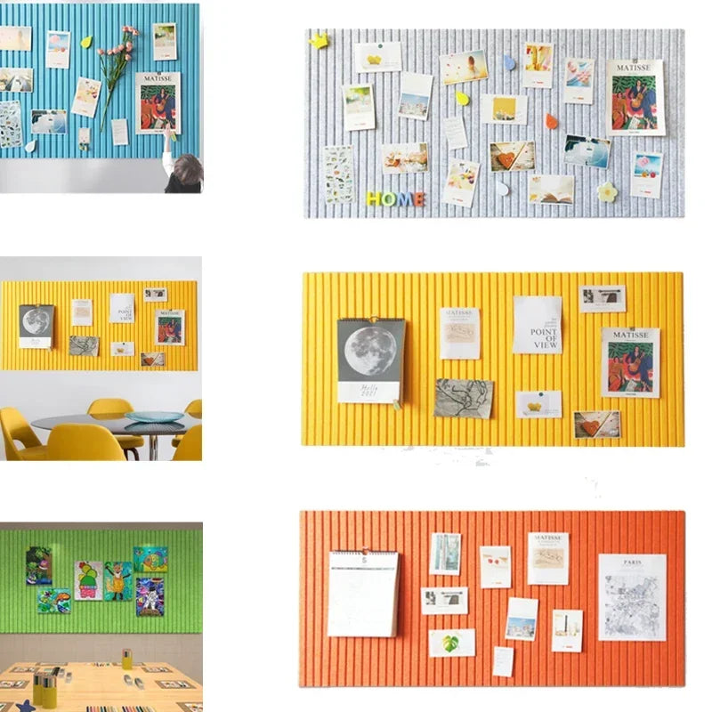 1-5PCS Felt Wall Stickers Kindergarten Work Display Bulletin Board Photo Wall Backdrop Living Room TV Background Wall Decoration