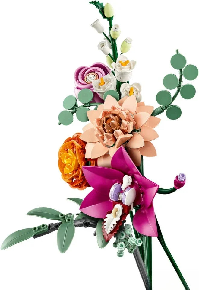 Romantic Pretty Pink Flower BouquetBuilding Blocks Sets  10342 Compatible With Legoed Particles Suitable For Christmas Gifts
