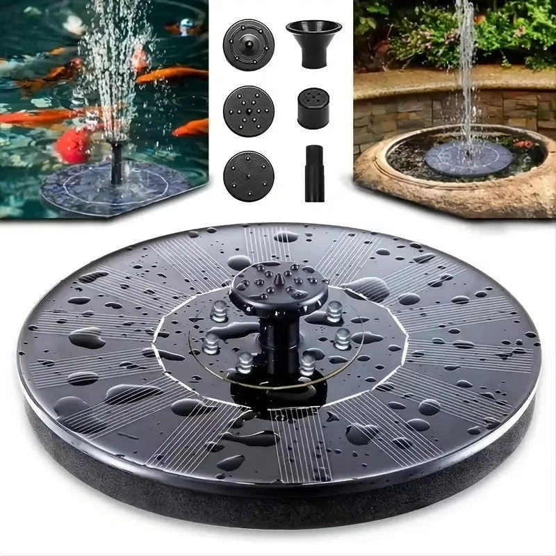 Circular Solar Fountain Pump Outdoor Swimming Pool Mini Floating Fountain Garden Courtyard Water Landscape Decoration Fountain