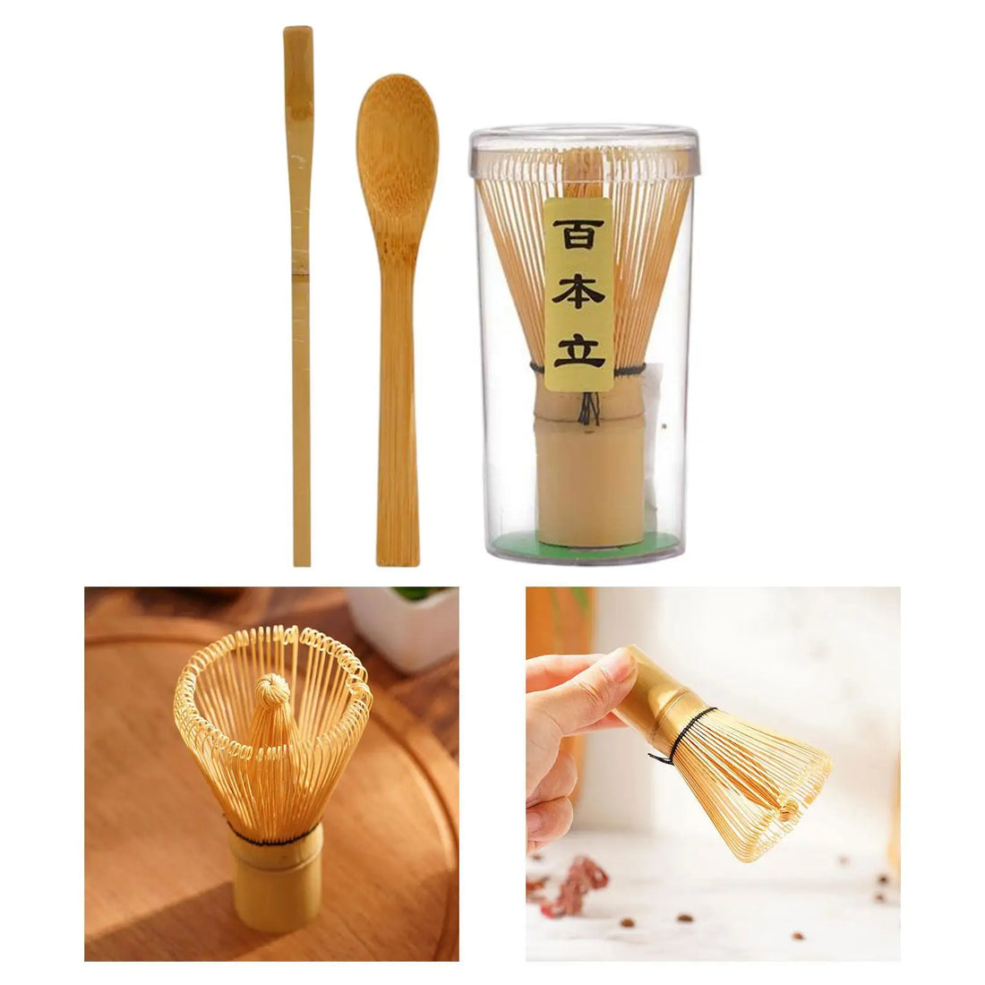 Matcha Whisk Set Multifunction Handmade Starter Kit Utensil for Ceremonial