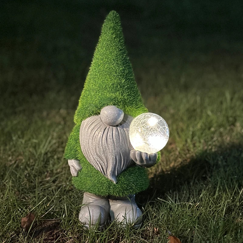 Solar Garden Gnome Watering Can Statue Light Whimsical Garden Statue Decor For Outdoor Courtyard Garden Lawn Landscape Decor