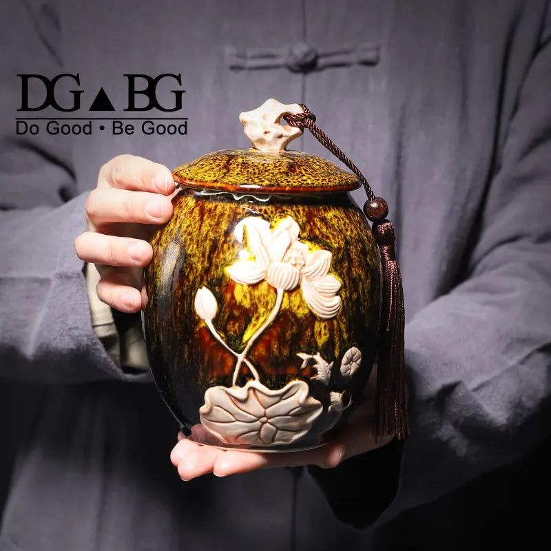 Senior Dog Faithful Urn "Always in Heart" Quote Engraved Ceramic Ashes Keepsake for Elder Pets Memorial Gift Present