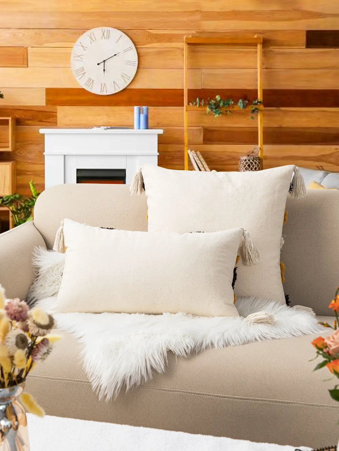 A Karka pillowcase ins Nordic style tufted home sofa, bedroom with pillowcase
